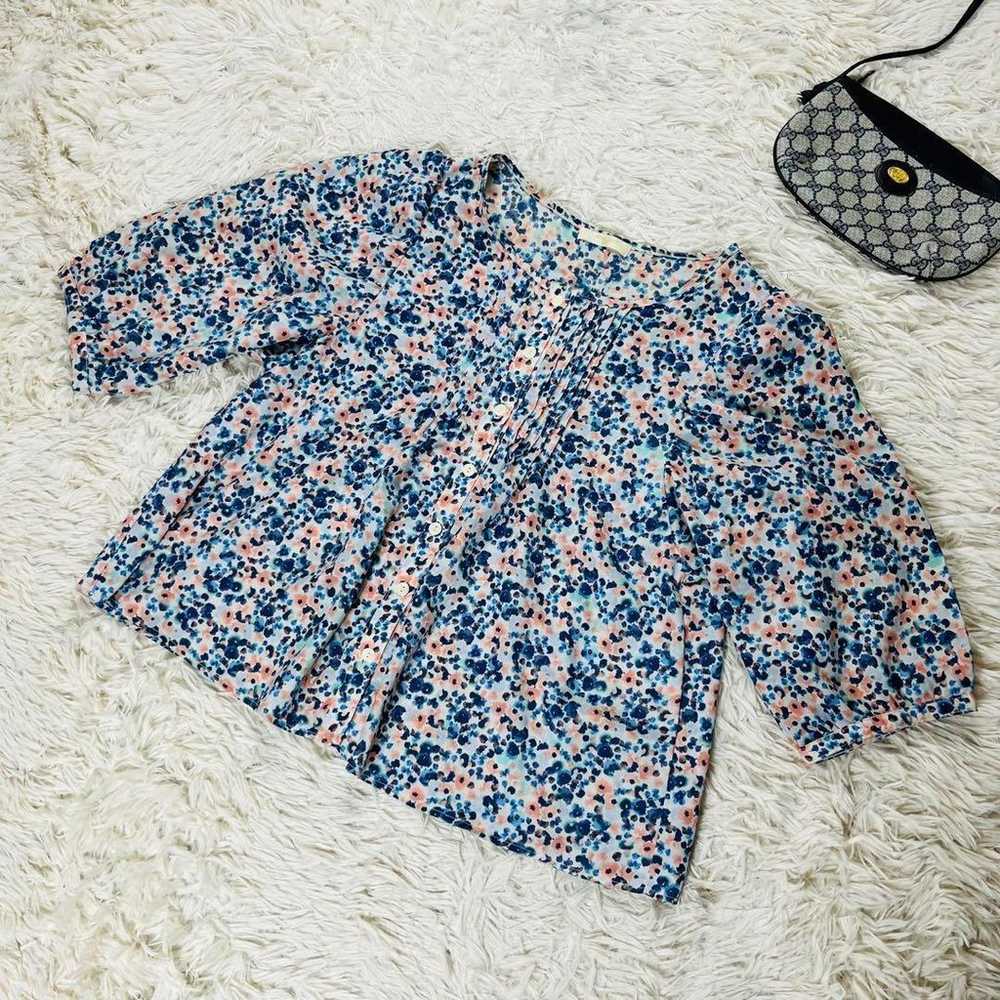 natural beauty basic shirt blouse floral pattern - image 1