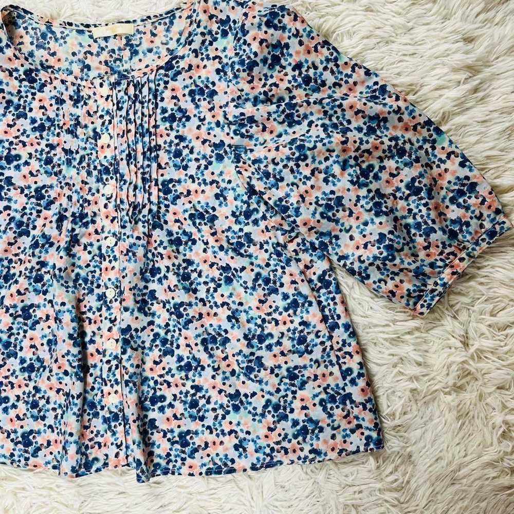 natural beauty basic shirt blouse floral pattern - image 5