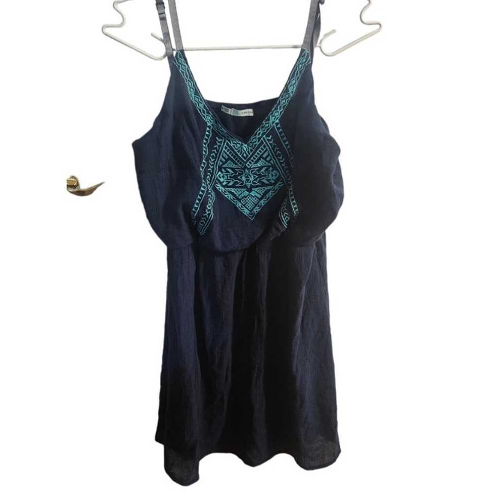 Maurices Women's Tank Mini Dress Embroidered V Ne… - image 1