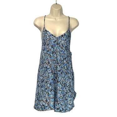 Topshop tie back romper, Floral Blue,  Sz.8