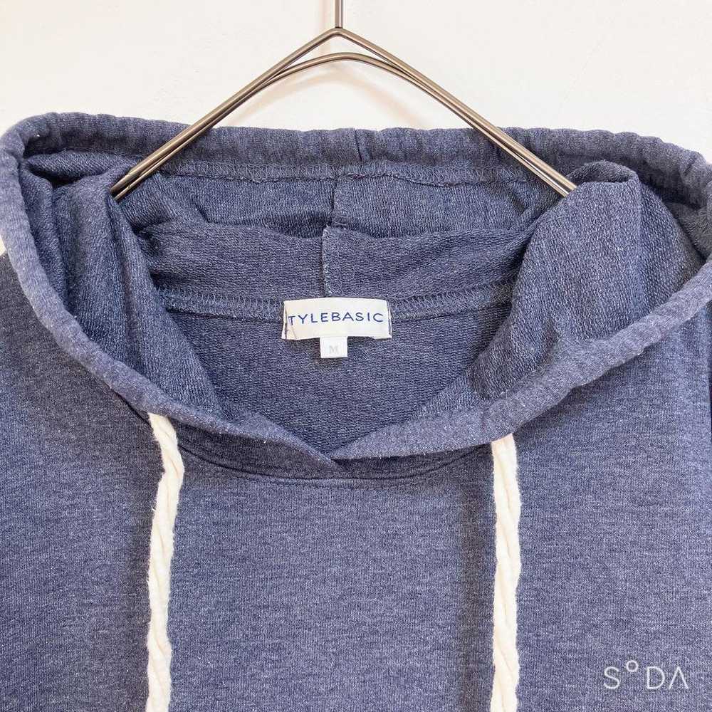 Style Basic [M] Sweat Parka Long One-piece Blue T… - image 7