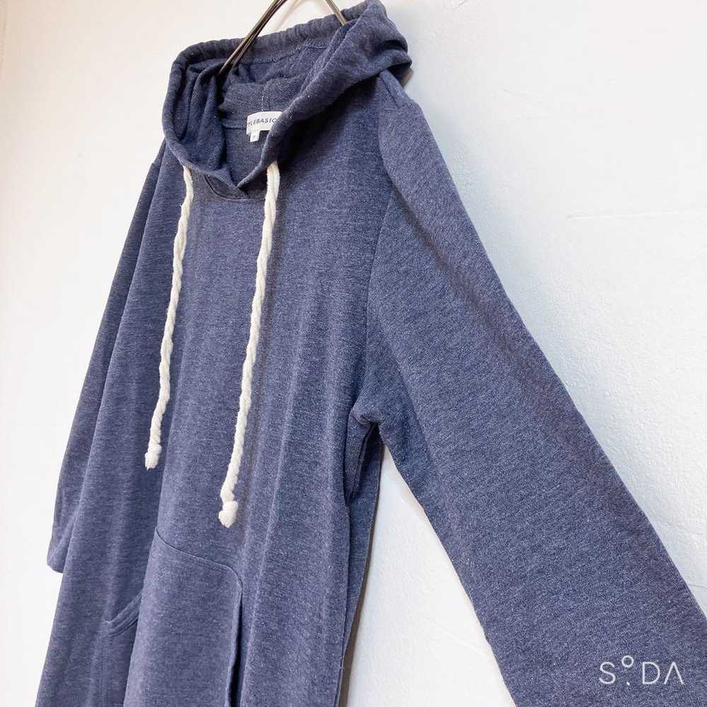 Style Basic [M] Sweat Parka Long One-piece Blue T… - image 9