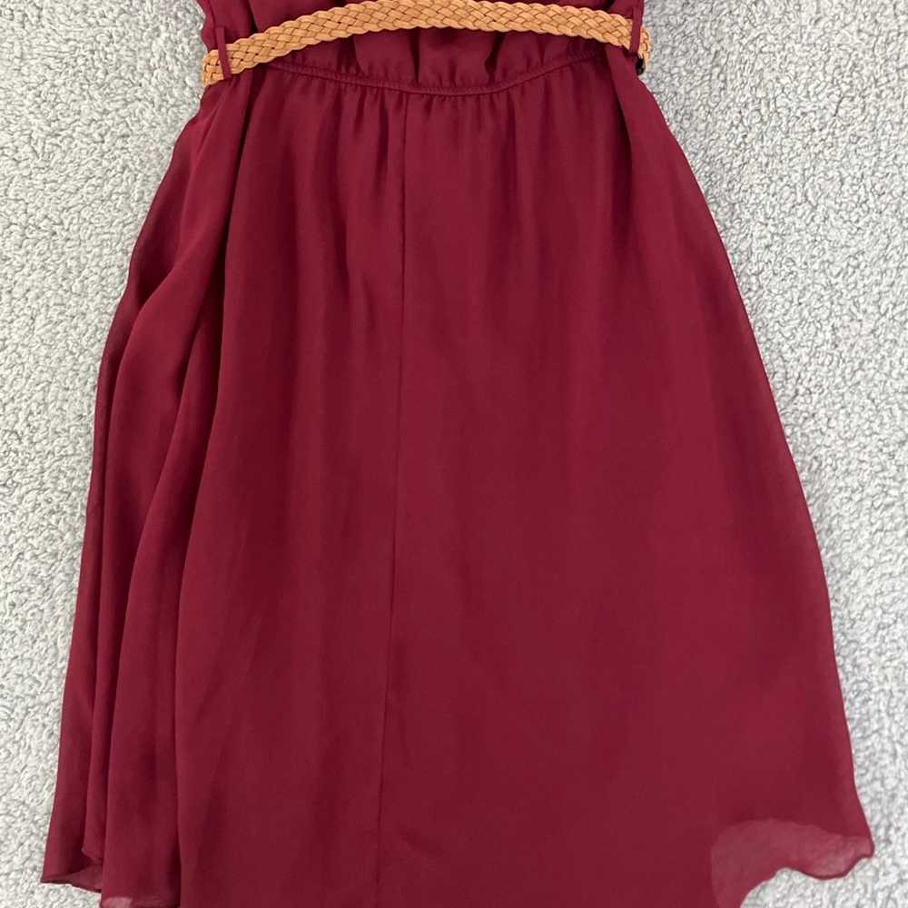 Lovely Day Maroon Strapless Mini Dress With Braid… - image 5