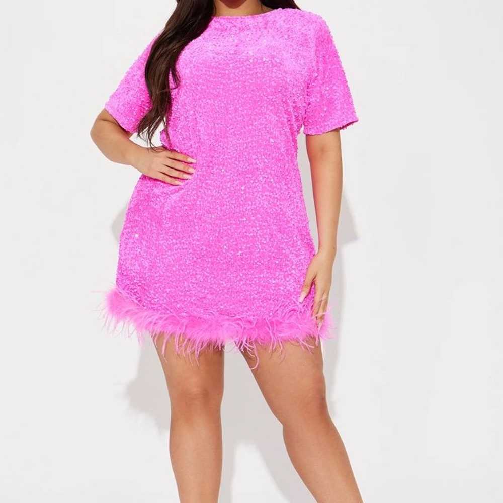 Pink sparkle dress - image 2