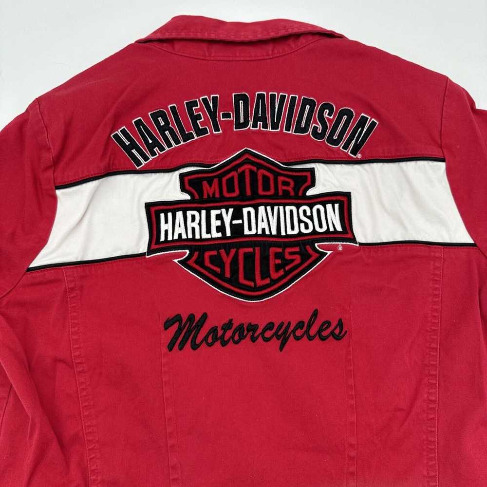 Vtg Harley Davidson Motorcycles Full Zip Garage S… - image 10