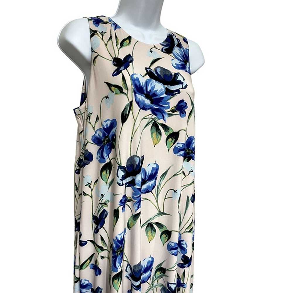 LRL Ralph Lauren Sleeveless Pale Pink Blue Floral… - image 3