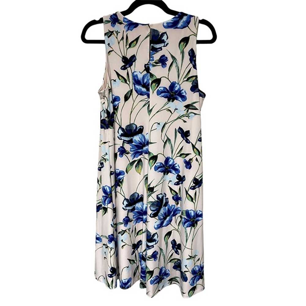 LRL Ralph Lauren Sleeveless Pale Pink Blue Floral… - image 6