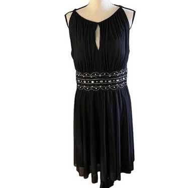 Jessica Howard Sleeveless Black Jeweled Sheer Par… - image 1