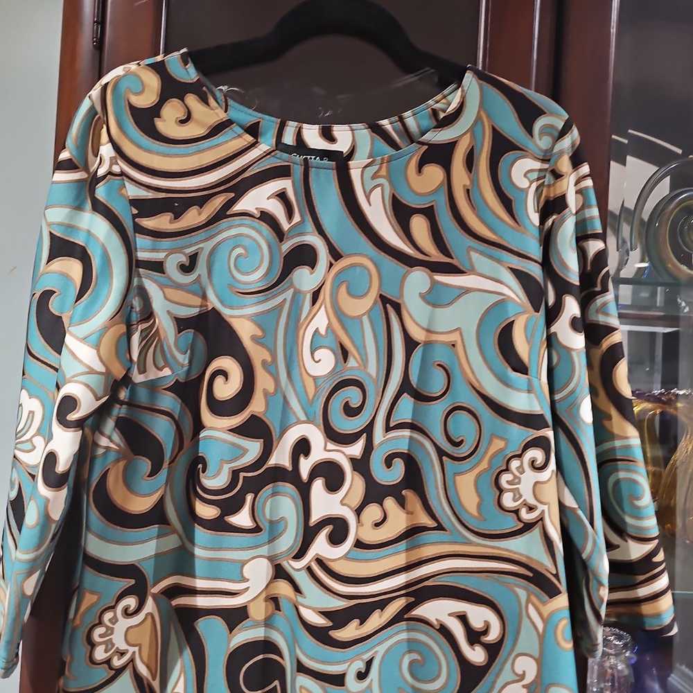 Chetta B dress abstract patterns size 14 - image 2