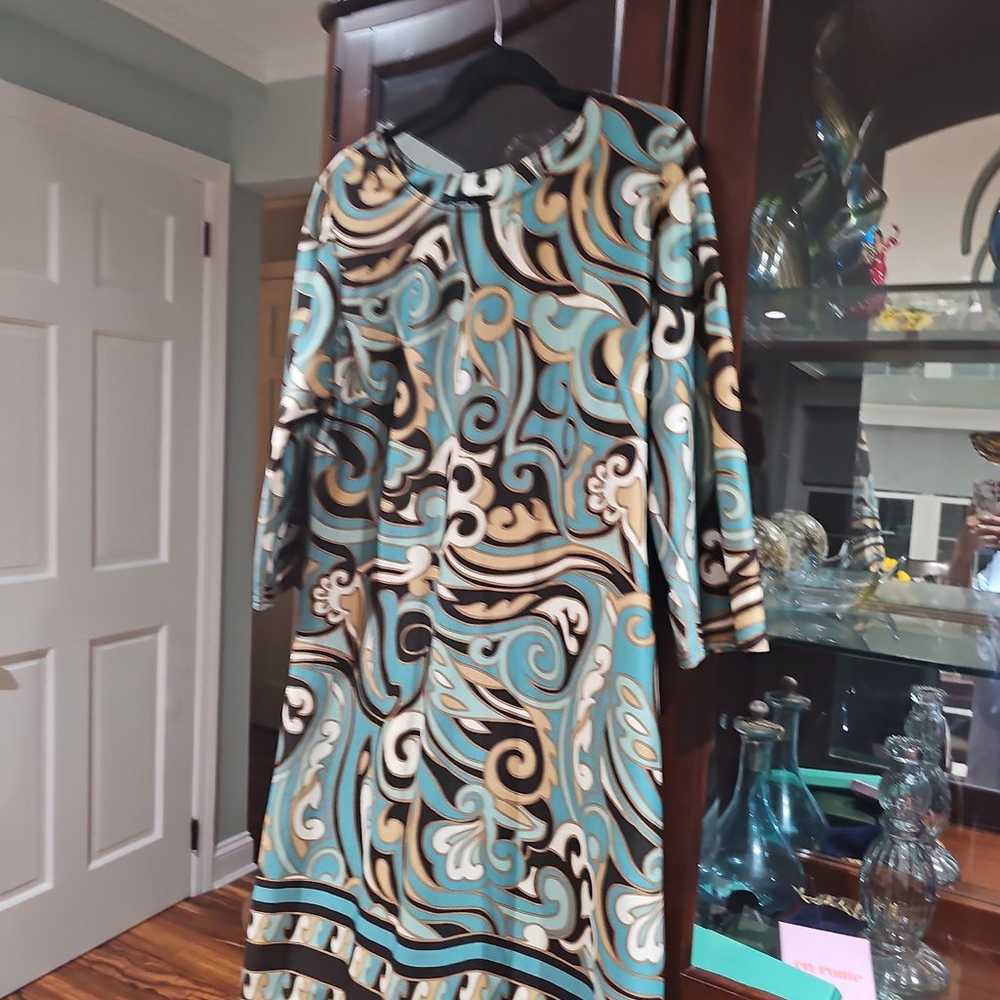 Chetta B dress abstract patterns size 14 - image 5