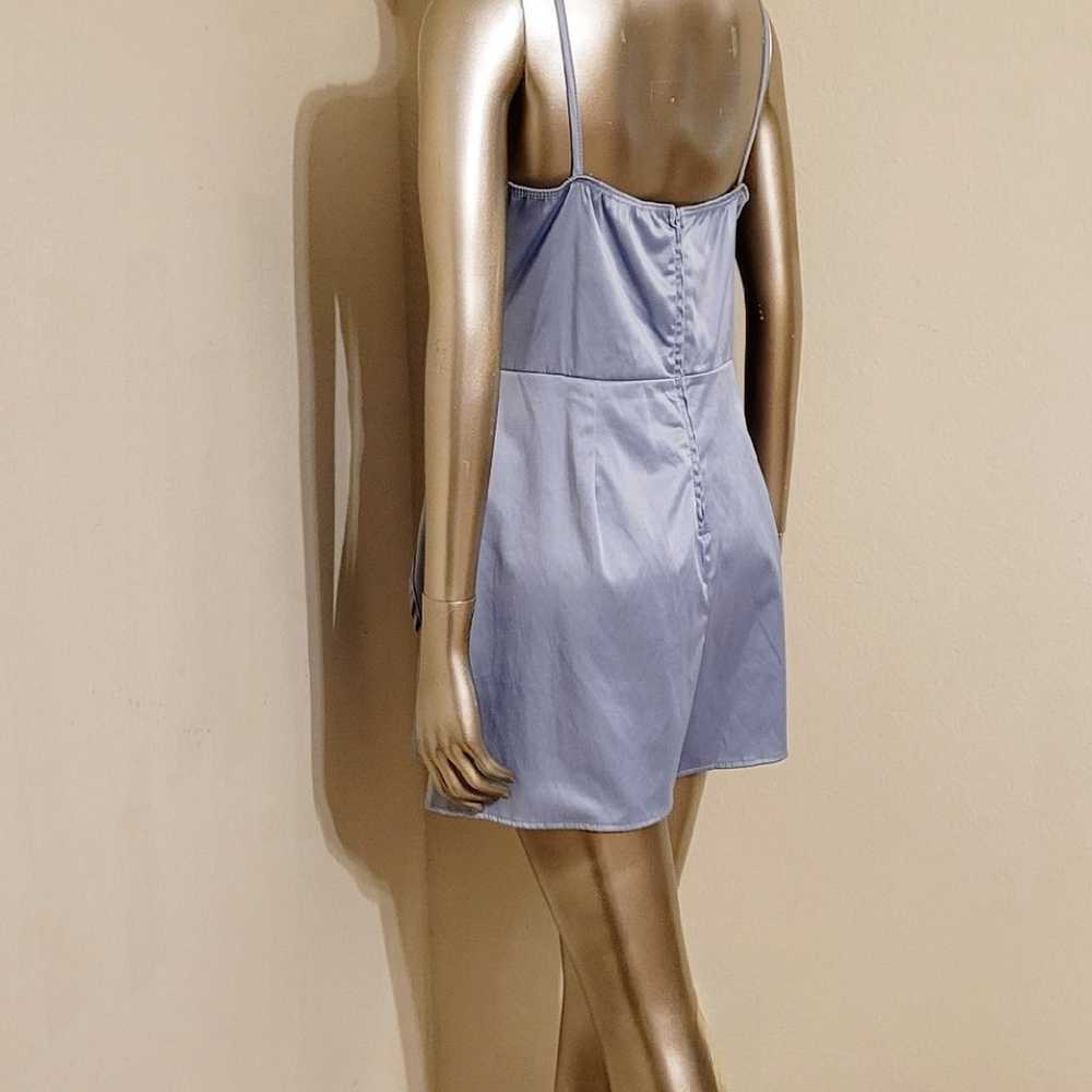 PERIWINKLE BLUE FAUX WRAP STRAPPY ROMPER SIZE LAR… - image 3