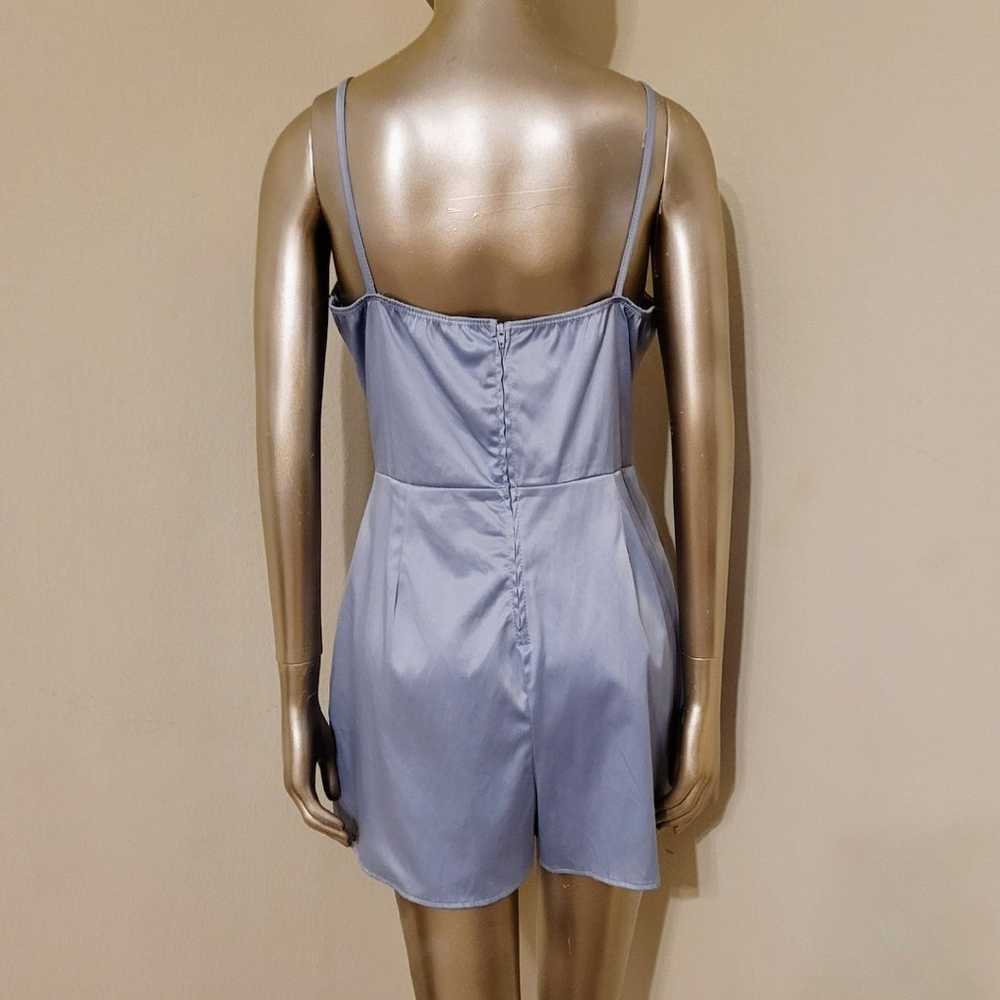 PERIWINKLE BLUE FAUX WRAP STRAPPY ROMPER SIZE LAR… - image 4