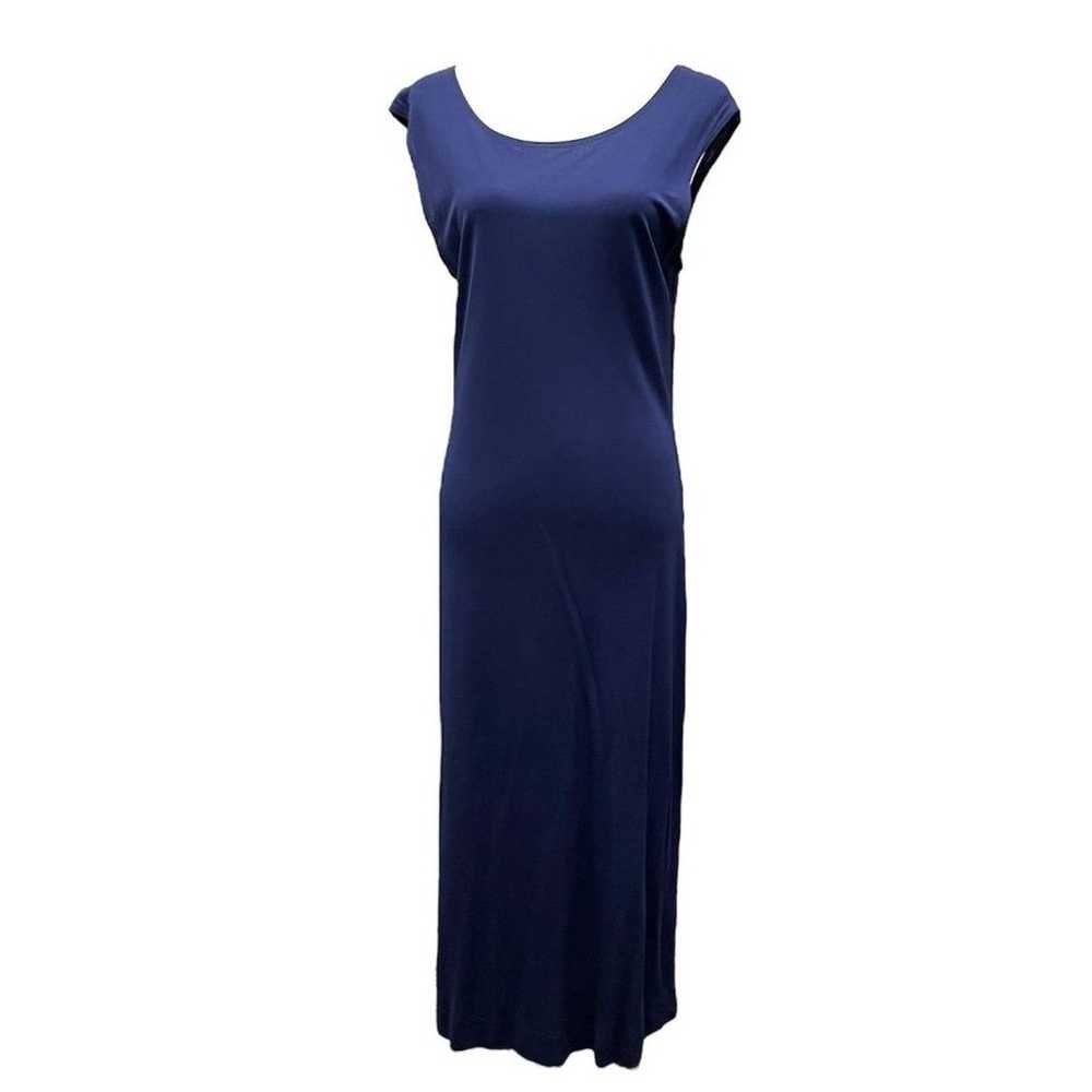 Lauren Ralph Lauren Scoop Neck Navy Maxi Dress - image 2