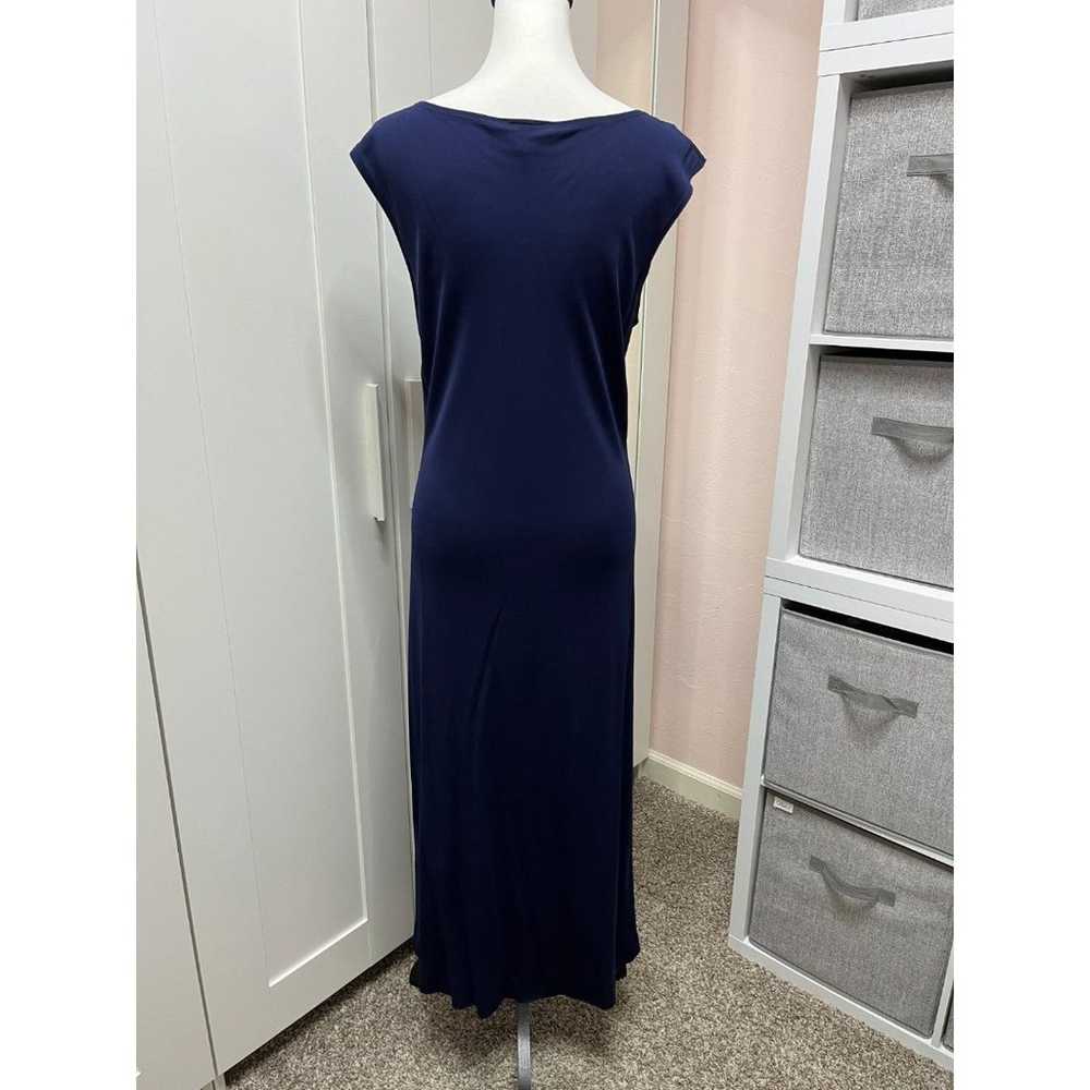 Lauren Ralph Lauren Scoop Neck Navy Maxi Dress - image 3