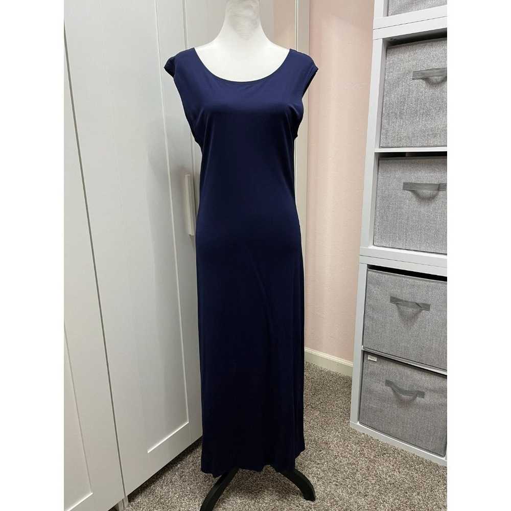 Lauren Ralph Lauren Scoop Neck Navy Maxi Dress - image 4