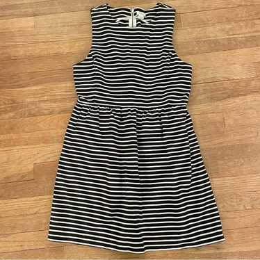 J. Crew black and white sleeveless pleaded mini d… - image 1