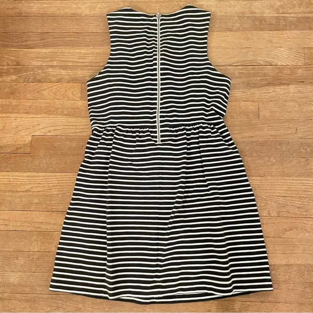 J. Crew black and white sleeveless pleaded mini d… - image 4