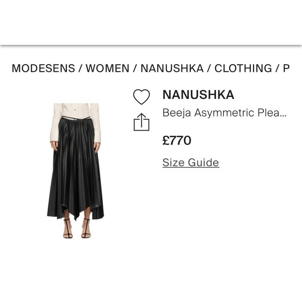 Nanushka Vegan leather mid-length skirt - image 6