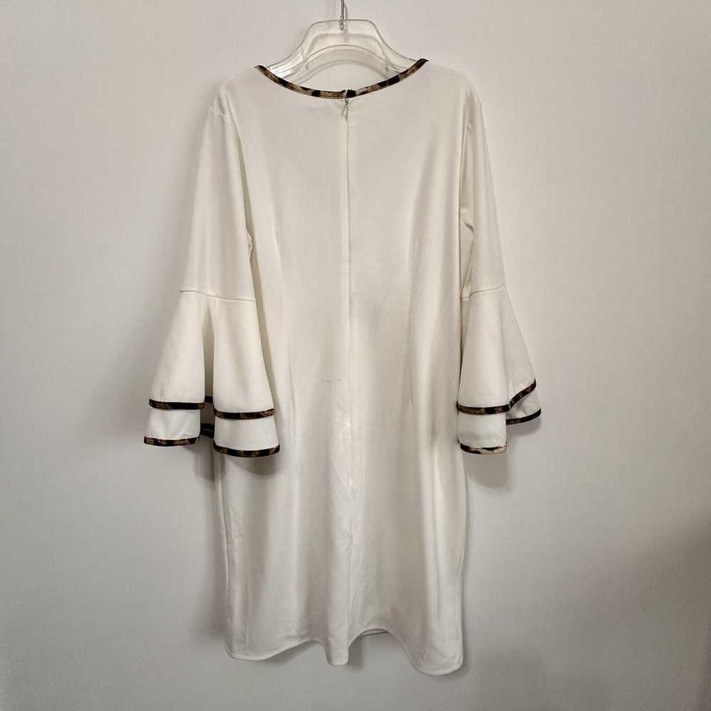 est 1946 Dress 14 White V Neck Bell Sleeve Lined … - image 9