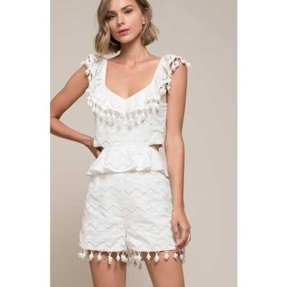 MOON RIVER | Back Cut-Out Eyelet Ruffle Romper - … - image 2