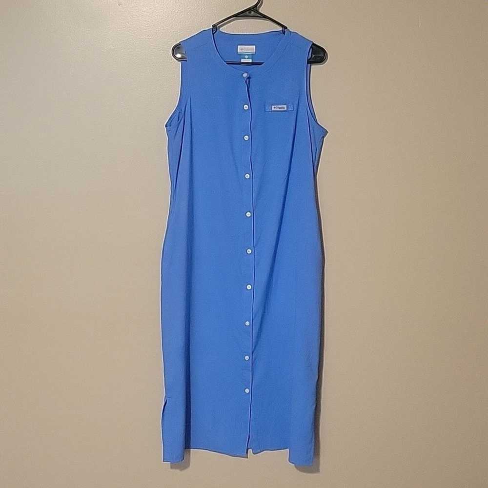 Columbia Midi Dress Sleeveless Blue  Womens Size … - image 1