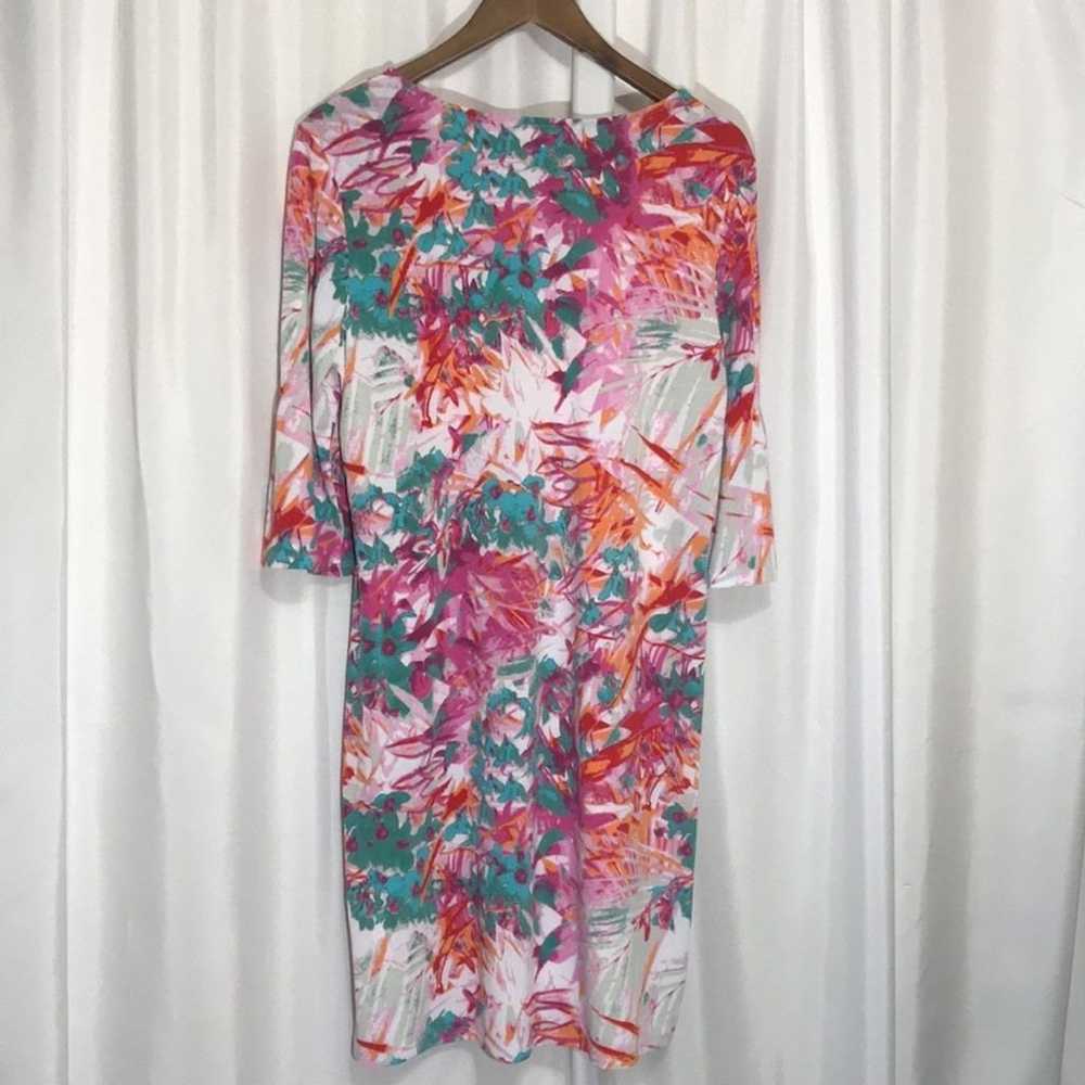 Alexandra + Oak Floral Print Sheath Dress Sz Large - image 2