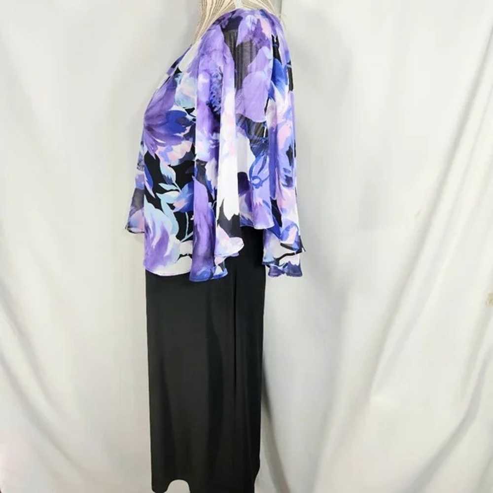 Connected Apparel Black & Purple Floral & Solid 2… - image 3