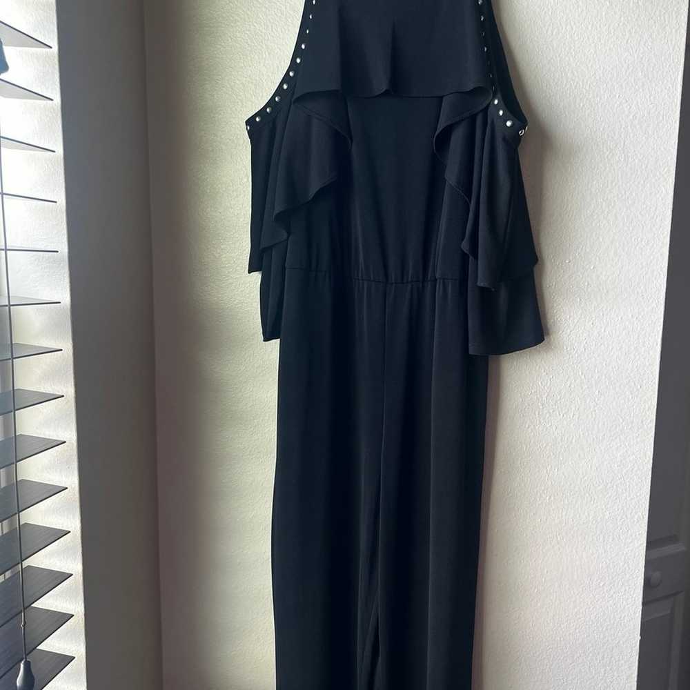 Thalia Sodi Silver Rivet Black XL Jumpsuit - image 1