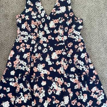 Navy Blue floral Lane Bryant dress