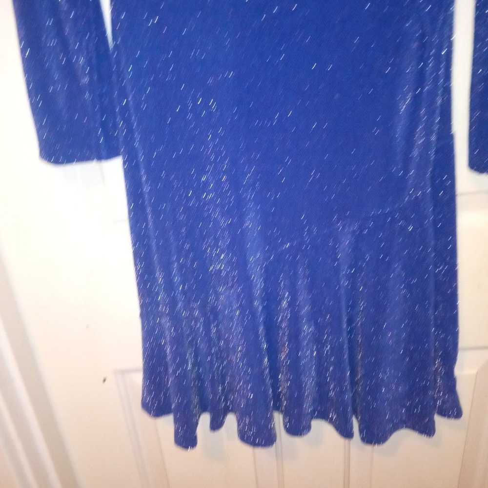 XL Figure flattering sparkly royal blue Michael K… - image 3