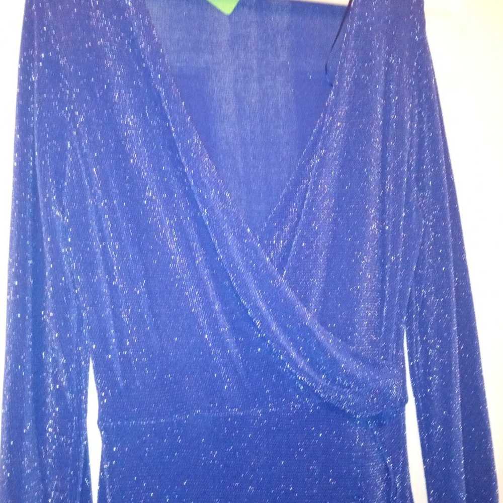 XL Figure flattering sparkly royal blue Michael K… - image 5