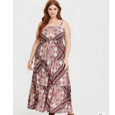 Torrid Maxi Challis Tiered Dress