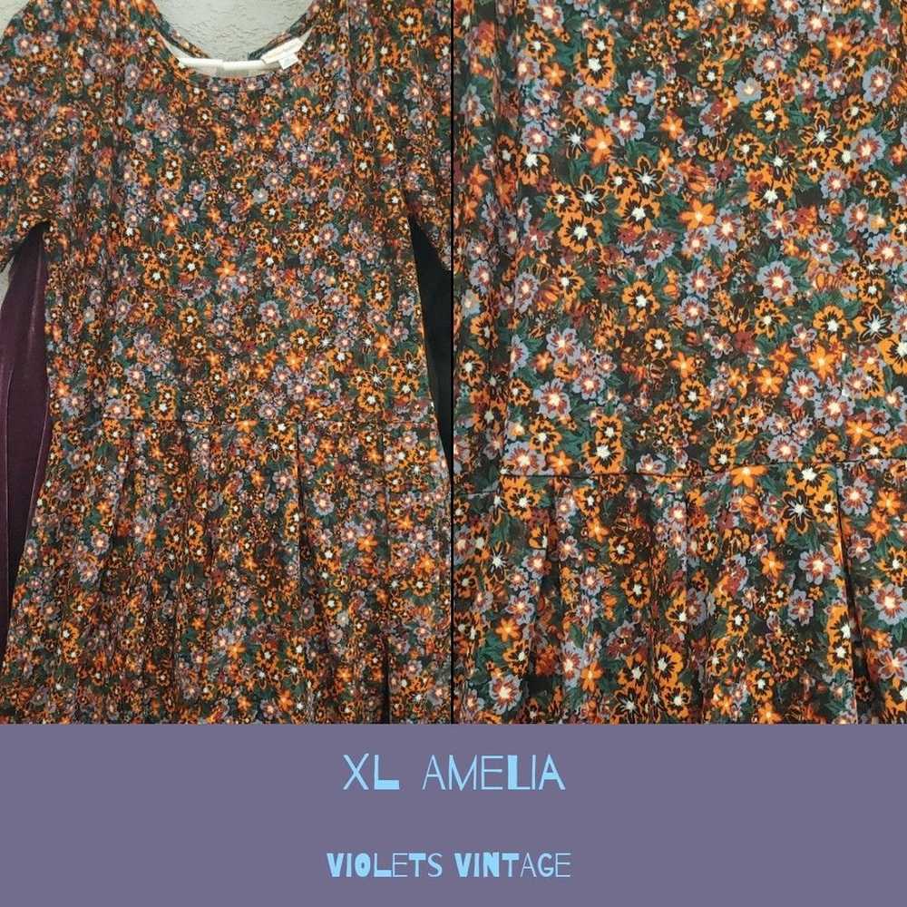 Lularoe Amelia dress size XL floral unic - image 1