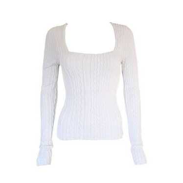 vintage fitted square-neck long sleeve