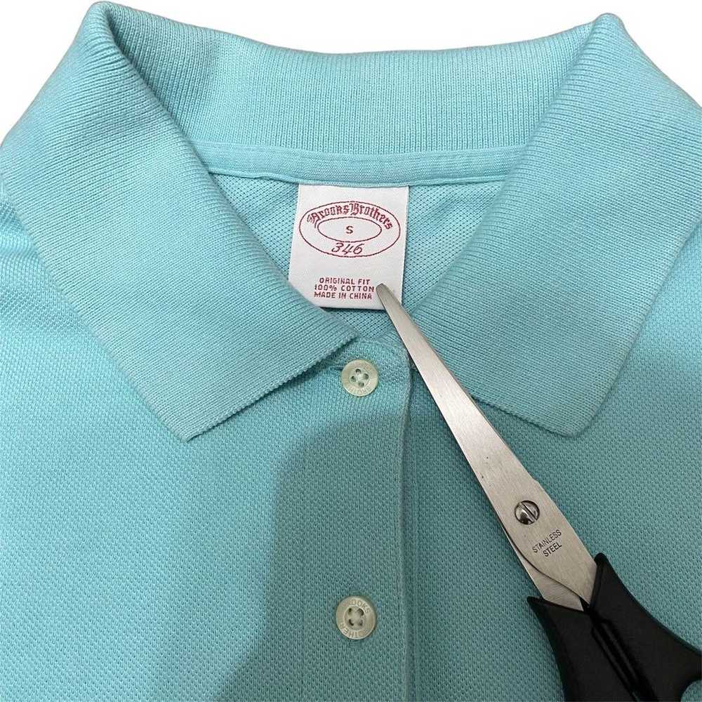 Brooks Brothers light blue short-sleeve women's v… - image 4