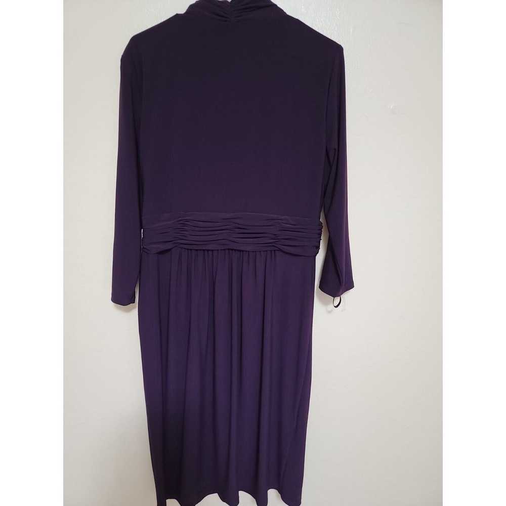 JONES NEW YORK VESTIDO COLOR MORADO SIZE 16 95% P… - image 2