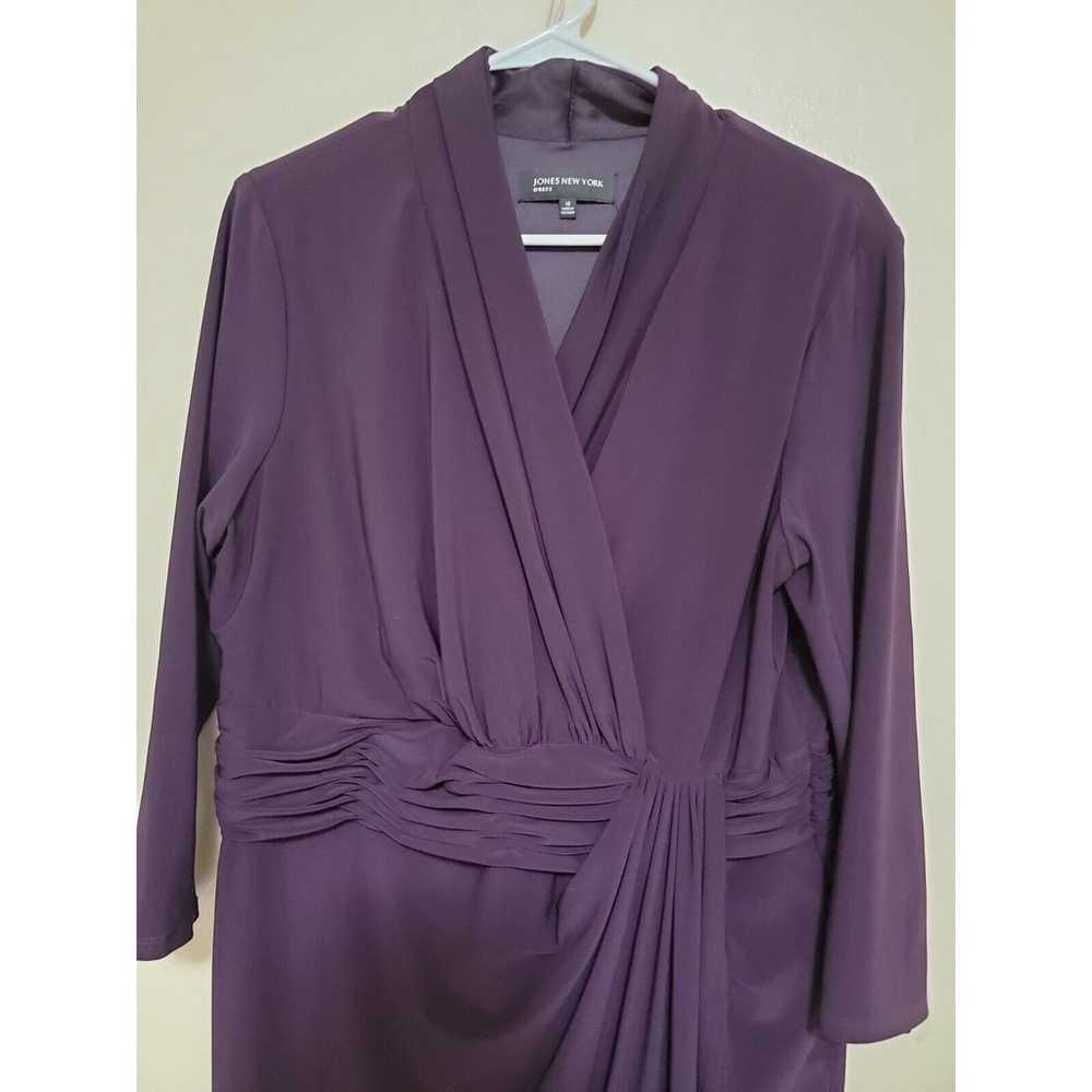 JONES NEW YORK VESTIDO COLOR MORADO SIZE 16 95% P… - image 3