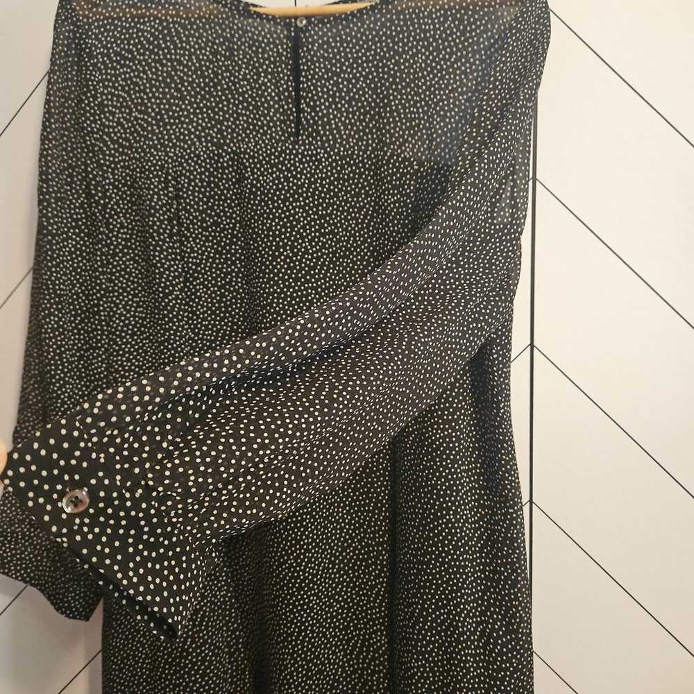 J.Crew Silk Polka Dot Long Sleeve Dress, Size 16 - image 3