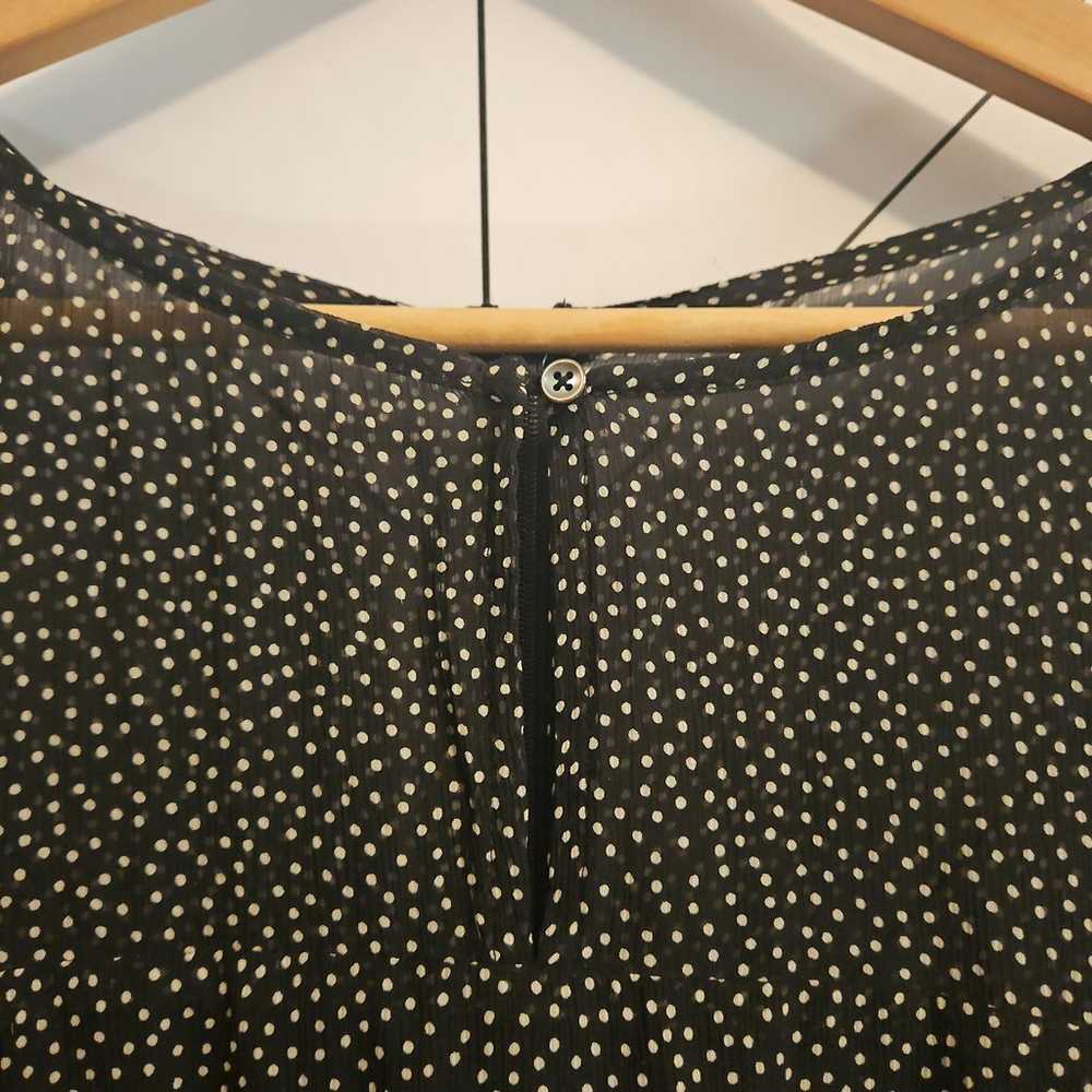 J.Crew Silk Polka Dot Long Sleeve Dress, Size 16 - image 4