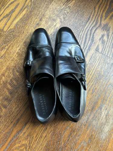 Calibrate BLACK DOUBLE MONK LEATHER SHOES