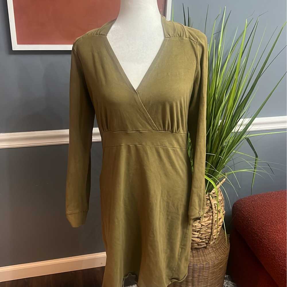 Athleta dress sz XL olive green - image 2