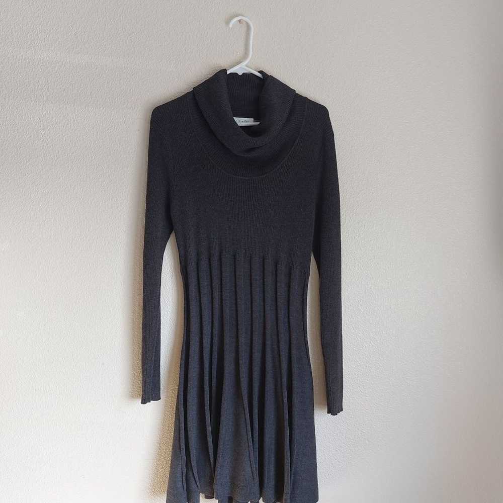 Calvin Klein Womens Sweater Dress Size Xl Charcoa… - image 1