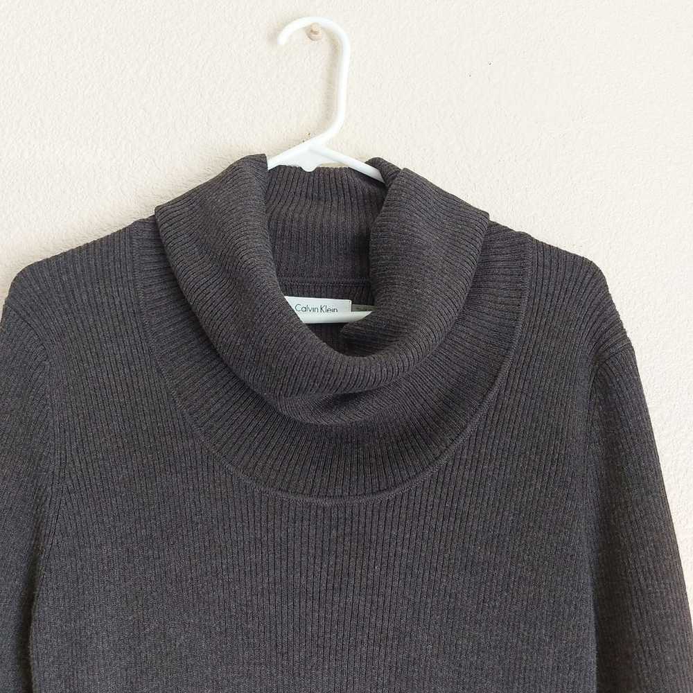 Calvin Klein Womens Sweater Dress Size Xl Charcoa… - image 3