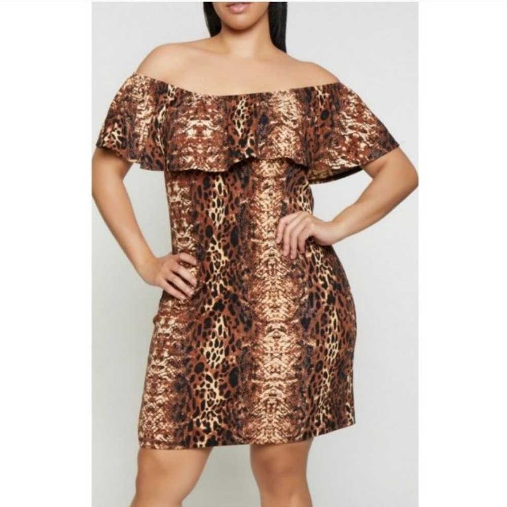 Ups and Downs Animal Print Dress - image 1