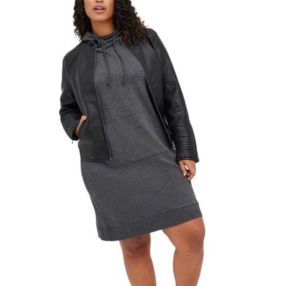 Torrid Gray Mini French Terry Hoodie Dress - image 1