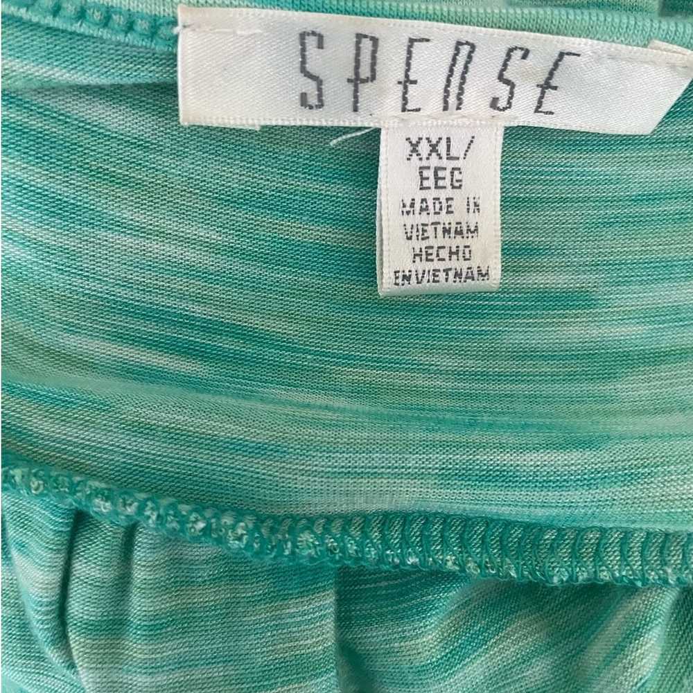 Spence Women Maxi Dress 2X Green Wrap V Neck Spac… - image 2