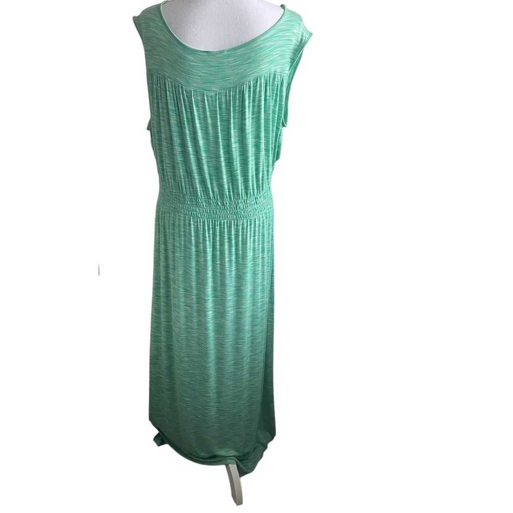 Spence Women Maxi Dress 2X Green Wrap V Neck Spac… - image 3