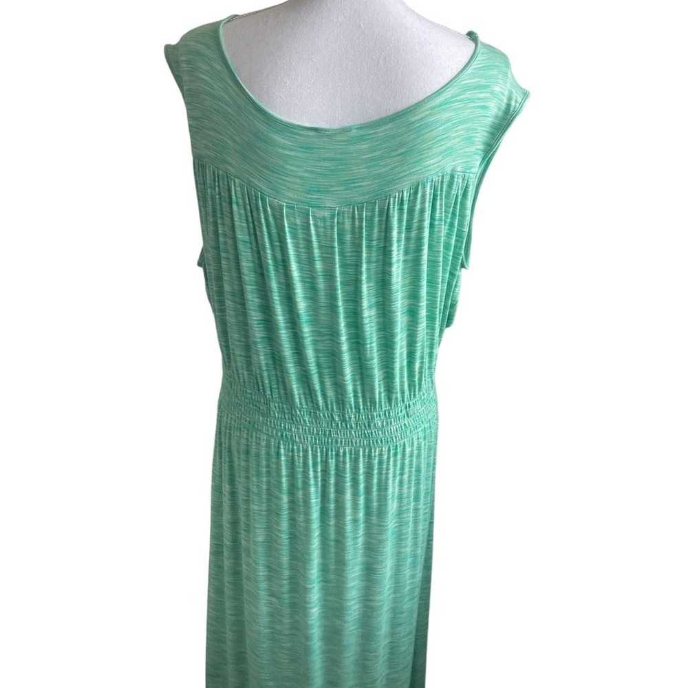 Spence Women Maxi Dress 2X Green Wrap V Neck Spac… - image 6