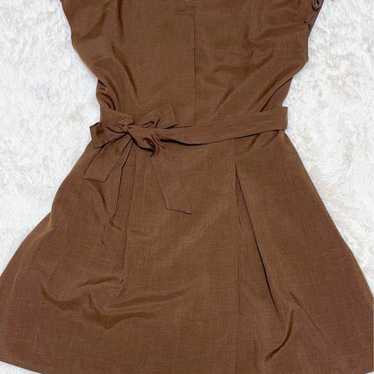 SILPLAIRE Brown One-piece Tunic with Waist Ribbon - image 1