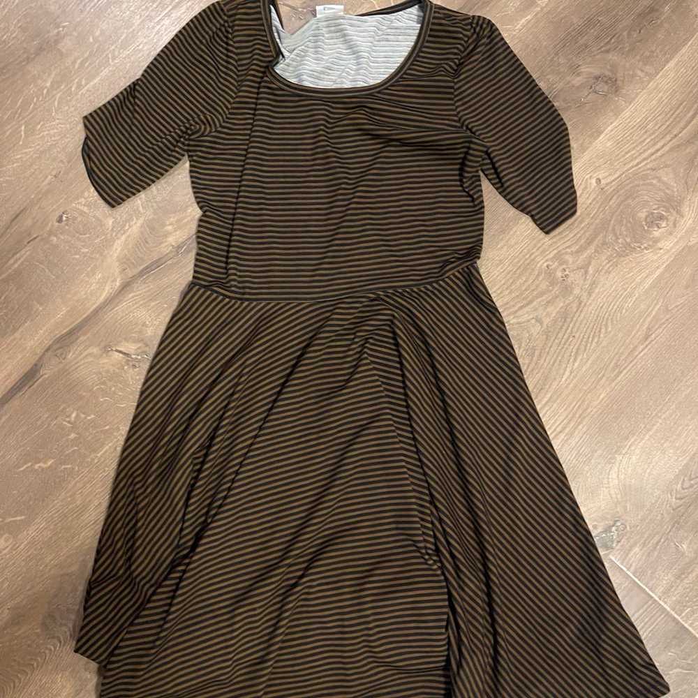 LuLaRoe striped dress,  size 2X - image 2